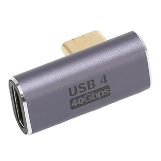 HAOWU USB4-Type-C 中彎轉接頭, 40Gbps急速傳輸 60W超級快充 8K視覺饗宴 鋁合金 HAP-003, 1個
