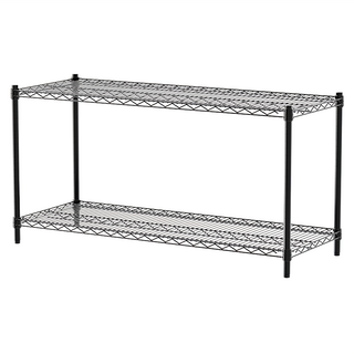 dayneeds 日需百備 荷重型烤漆二層架 鐵力士架/收納層架/層架/鐵架, 黑色, 1個
