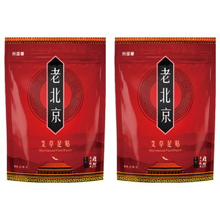 老北京 足貼套組，艾草老薑，一袋60貼, 60片, 2包