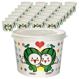 百貨King 520cc免洗紙碗 附蓋 紙湯碗 台灣製, 50個, 2組