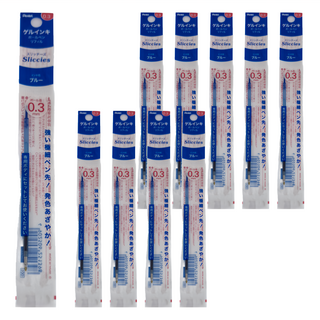 Pentel 飛龍 i+ Sliccies 鋼珠筆替芯 多色筆用 XBGRN3C 0.3mm, 藍色, 10支