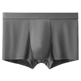 男士冰絲內褲, 彈力舒適輕薄透氣, 3XL, 深灰色