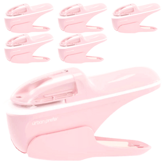 urban prefer PIN 無針釘書機 8張, 櫻花粉, 6個