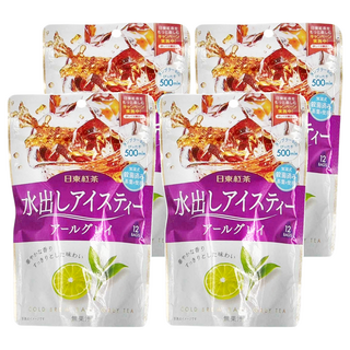 日東紅茶 冷萃紅茶包 伯爵 阿爾勒格雷冰茶, 4g, 12包, 4袋
