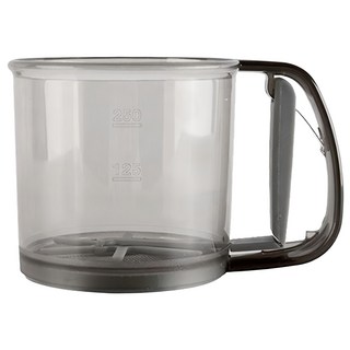 OMORY PP半自動麵粉篩 透黑色 250ml 123g, 1個
