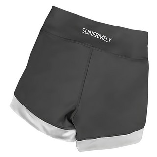SUNERMELY 韓版收腹提臀鯊魚褲 2件套, 大(65-85kg), 灰色
