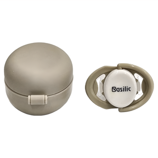 Basilic 貝喜力克 櫻桃型安撫奶嘴 + 可掛式奶嘴收納盒, 6個月以上, 奶茶, 1組