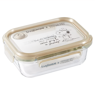 Corelle Brands 康寧餐具 Snapware SNOOPY 耐熱玻璃保鮮盒, 復刻黑白, 1個