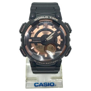 CASIO 卡西歐 悍將世界城市玩家雙顯運動錶 AEQ-110W-1A3