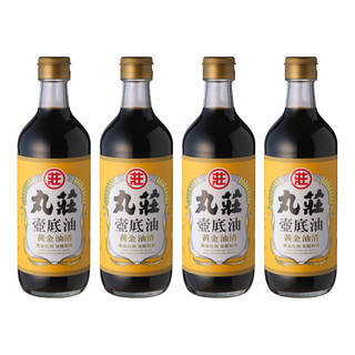 丸莊醬油 壺底油黃金油清, 黃金比例, 甘醇鮮美, 黑豆釀造 450ml, 4瓶