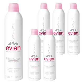 Evian 天然礦泉護膚噴霧 100%純礦泉水, 300ml, 6瓶