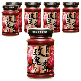 高仰三 玫瑰李純醬 紅肉李 天然蔗糖 純麥芽糖 蘋果醋 紅紫蘇 寒天 岩鹽, 150g, 6罐