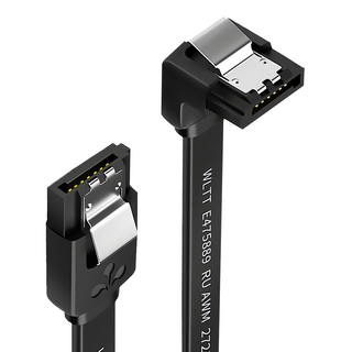 山澤 SATA3.0 6Gbps SSD雙通道高速資料傳輸線 升級款直對彎/50CM, 1條