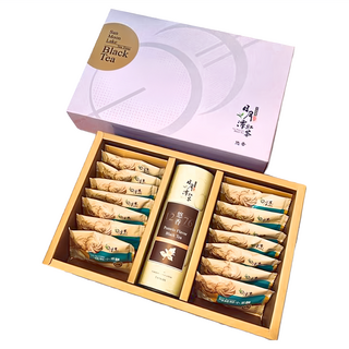 魚池鄉農會 悠香柚花禮盒, 柚花紅茶 30g + 阿薩姆小茶餅 8g 14包, 冷熱皆宜，隨時品味, 小包裝設計，方便攜帶, 1盒