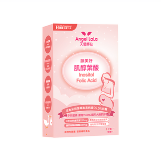 Angel LaLa 天使娜拉 日本高純度 Tsuno500 肌醇 + 葉酸膠囊 足量葉酸, 30顆, 1盒