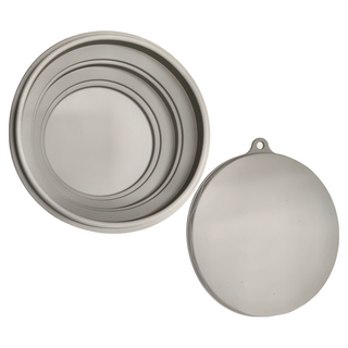 圓形折疊矽膠碗-灰, 1個