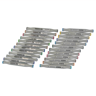 croma 歌馬 X5 軟毛麥克筆組 胚布束口袋包裝, 多色, 1組