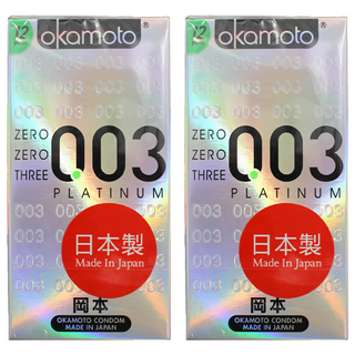 Okamoto 岡本 003 極薄型衛生套 52mm 白金, 12入, 2盒