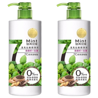 MEKELONG 金美克能 抗屑洗髮乳, 控油配方, 紫蘇籽 + 生薑, 喜馬拉雅野薄荷, 7°C的清涼, 750ml, 2件