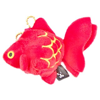 金魚珠鍊鈴鐺吊飾, 紅色, 1個, 5.5cm