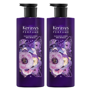 KERASYS 香氛洗髮精 華麗琥珀 持久散發花香 天使光澤 修護乾燥 添加玫瑰果油 滋養保濕, 600ml, 2瓶
