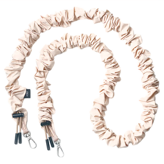 ekax 彈力圈圈掛繩背帶 600mm（含鉤扣） 棉繩滌綸材質, 奶茶杏, 1條