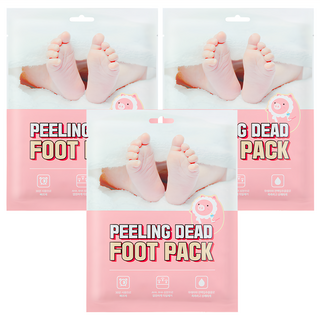 me.factory 去角質足膜 Set, 韓國製造, 足部護理, 40g, 1雙, 3包