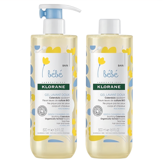 KLORANE 蔻蘿蘭 金盞花洗髮沐浴精 按壓瓶 500ml + 補充瓶 500ml, 1組