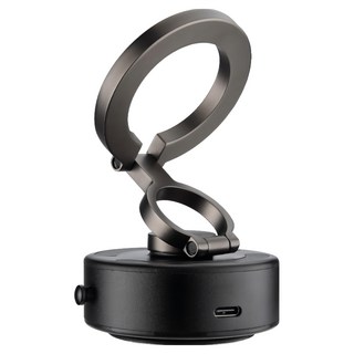 RONEVER 強磁真空吸附手機支架, 黑色, 1個