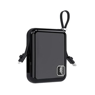 HONG JIN 宏晉 MINI SP 迷你快充行動電源 10000mAh USB-C Lightning, HJ-MINI SP, 酷炫黑