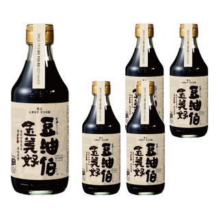 豆油伯 金美好無添加糖釀造醬油 台灣釀造, 300ml, 5瓶