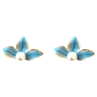 SOLARFRI 純銀針耳環, S925純銀鍍14K金淡水珍珠抗敏耳環, S78P