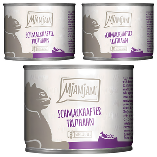 MjAMjAM 魔力喵 鮮肉主食貓罐, 3罐, 200g, 好火雞 + 胡蘿蔔