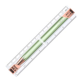 IWI 蒙恬 TOOLHEX 鋁合金中性筆 鏡面炫彩效果 六角形筆身 防滾動, 1支, 薄荷綠