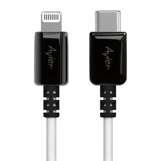 Avier AVOUCL12BK One Step Ocean Refine USB-C-Lightning 充電傳輸線, 抗菌抗靜電, 1.2m, 1條