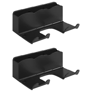 小麥購物 吹風機置物架 雙掛款 C136 89g, 黑色, 2個