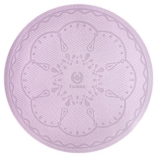 Tumaz 月熊 減震跳繩墊 超慢跑墊 圓形 減震靜音 雙面防滑 防水防汗, 60 x 60 x 0.8cm, 藕粉色, 1個