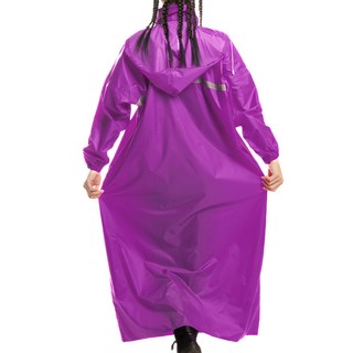 Crocodile 鱷魚 彩格前開雨衣, 紫色, 4XL