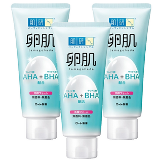 HADALABO 肌研 卵肌去角質洗面乳 AHA+BHA配合 溫和洗淨老廢角質, 130g, 3條
