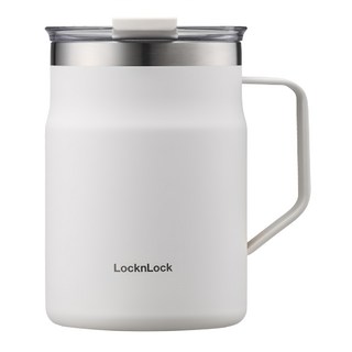 LocknLock 樂扣樂扣 都會保溫保冷馬克咖啡杯 475ml, 石灰白, 1個