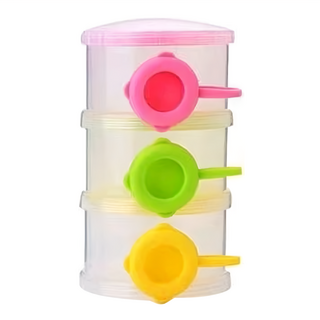 genki bebi 元氣寶寶 側開式三層奶粉盒/餅乾盒, LB-51100, 1個