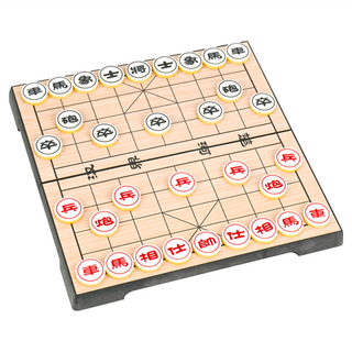 UB 磁性中國象棋套裝, 便攜式摺疊棋盤, 仿木紋設計, 棋子直徑2.4公分, 2212001, 1組