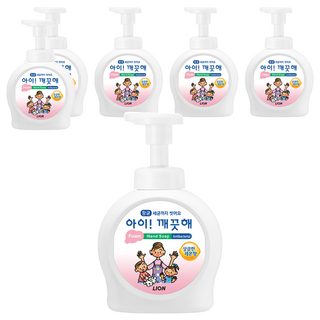 LION 獅王 趣淨 韓國原裝進口 洗手慕斯 檸檬香, 490ml, 6瓶