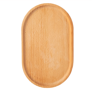 MH 家居橡膠木托盤 橢圓型, 原色, 1個