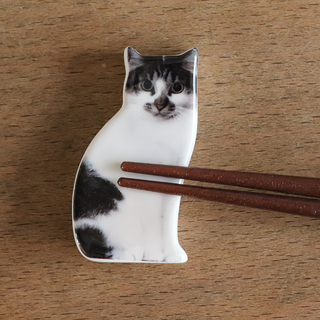 Decole Oh my Cats! 貓咪筷架 陶瓷材質 日本設計中國製造, 小花貓, 1個