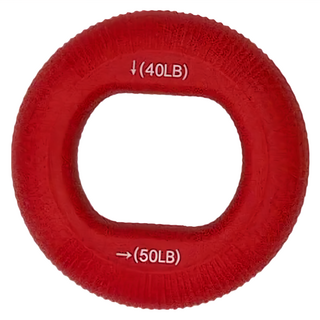 MICHAEL FITNESS 麥克健身 雙向握力圈 矽膠材質 握力訓練 按摩減壓, 紅色, 2個