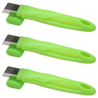 不鏽鋼蔥絲刀, 綠色, 16cm, 可重複性使用, 3支