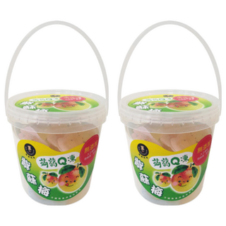 MR.JOHNSON 強森先生 紫蘇梅蒟蒻Q凍, 紫蘇梅口感 S型造型 高纖/低卡/開胃, 500g, 2桶