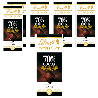 Lindt 瑞士蓮 EXCELLENCE 極醇系列 70% 黑巧克力片 100g, 6片