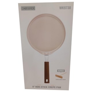 CHEFMADE 學廚 電磁爐適用 不粘可麗餅薄餅煎盤 附竹蜻蜓, 22.8cm, 1組